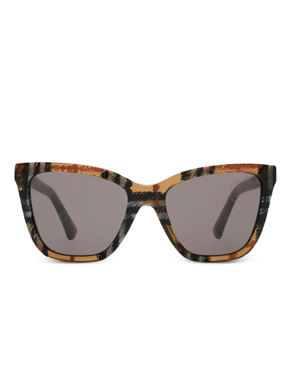 Burberry Eyewear Occhiali da sole a quadri - Marrone