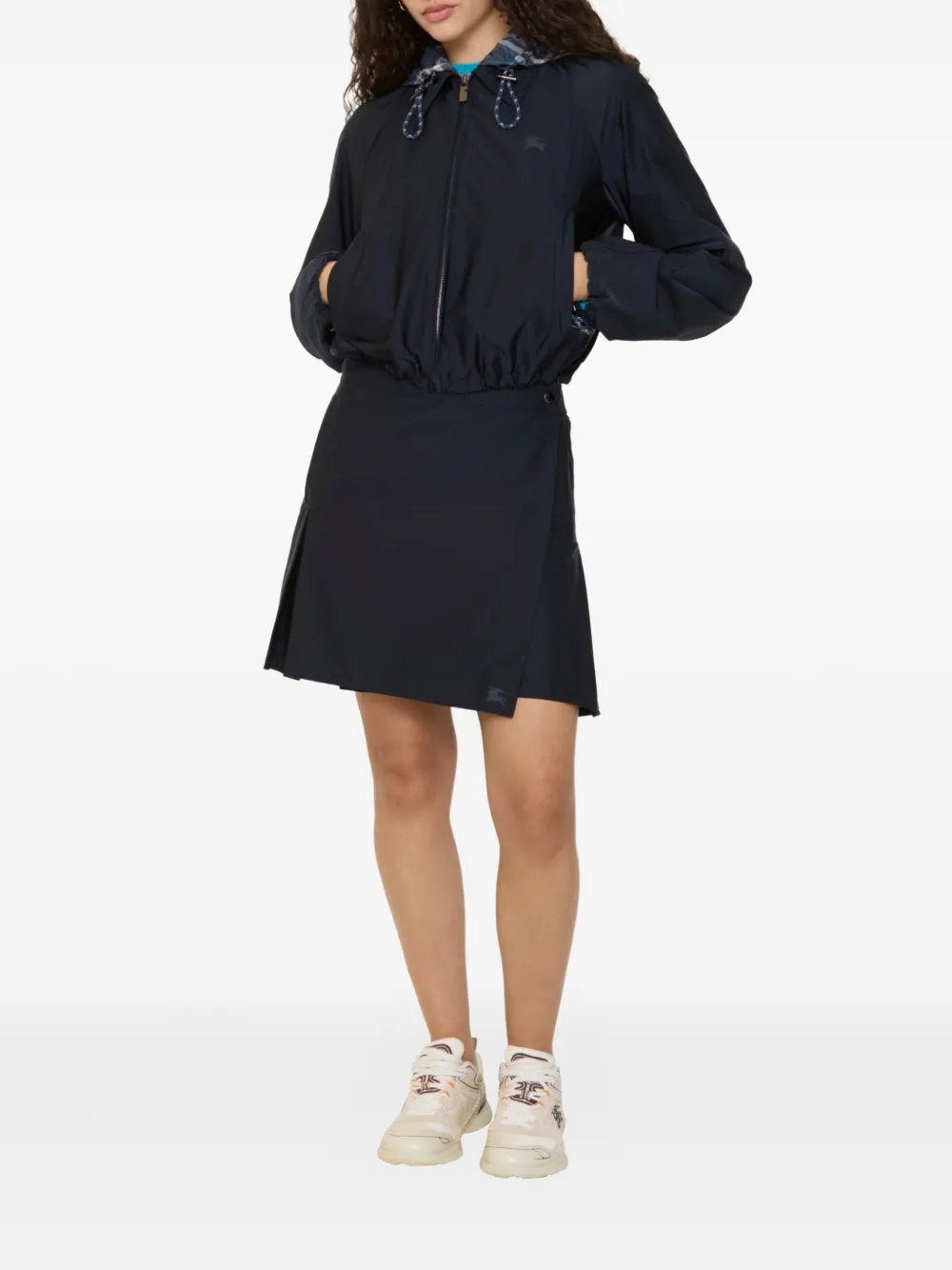 Burberry Wrap Mini Skirt In Blue