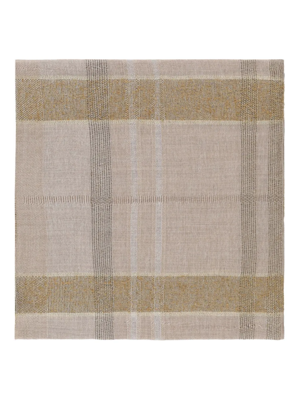 Peserico Geruite sjaal - Beige