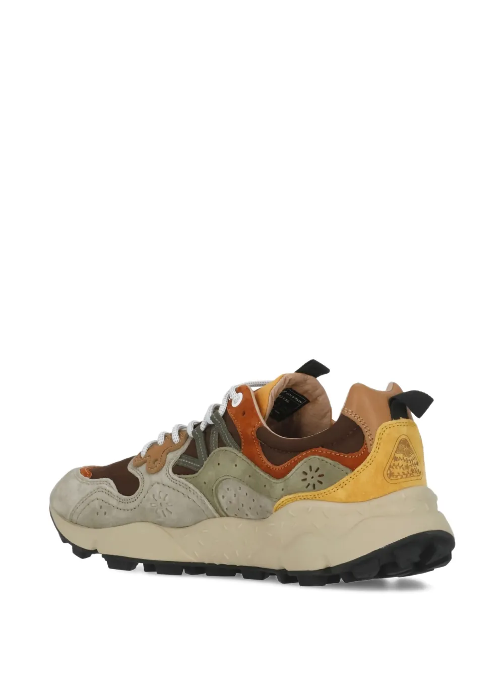 FLOWER MOUNTAIN Cutout Leather Trainer Grijs