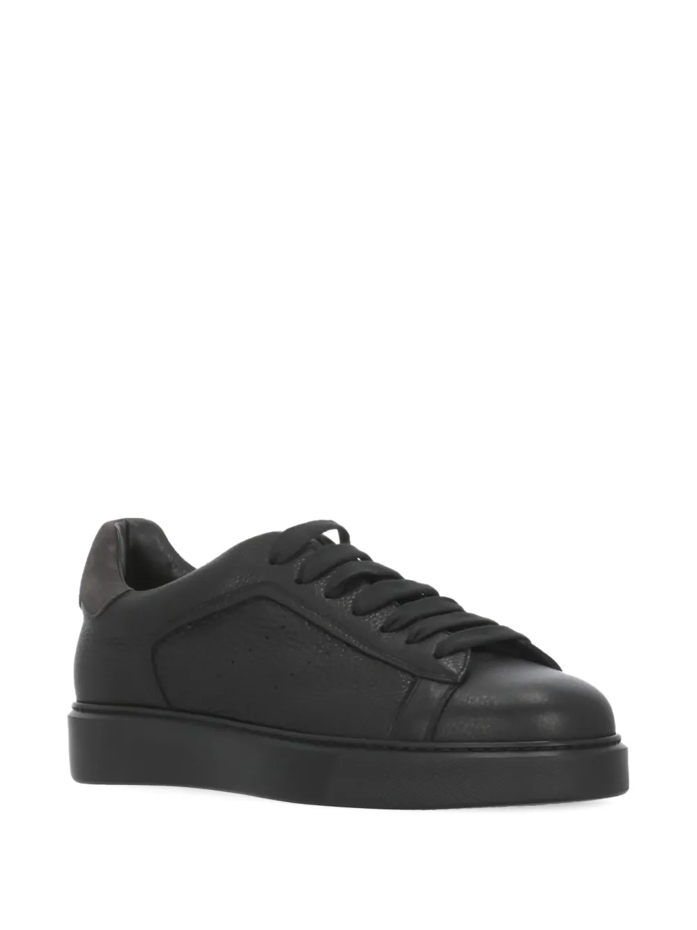 Doucal's leather low-top sneakers Zwart