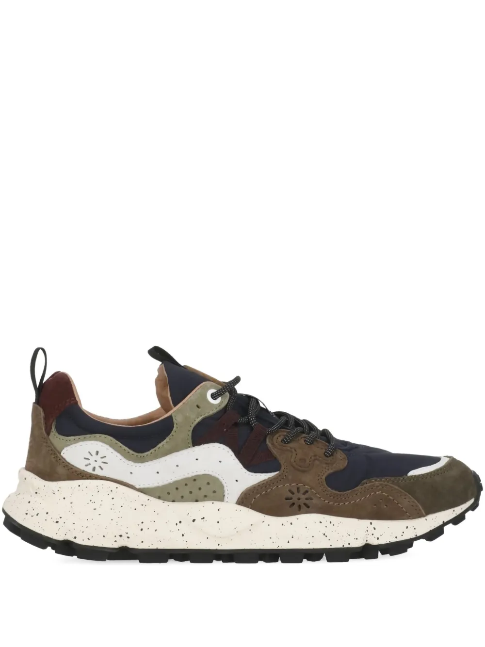 FLOWER MOUNTAIN logoed suede leather trainers - ブラウン FLOWER MOUNTAIN logoed suede leather trainers - ブラウン