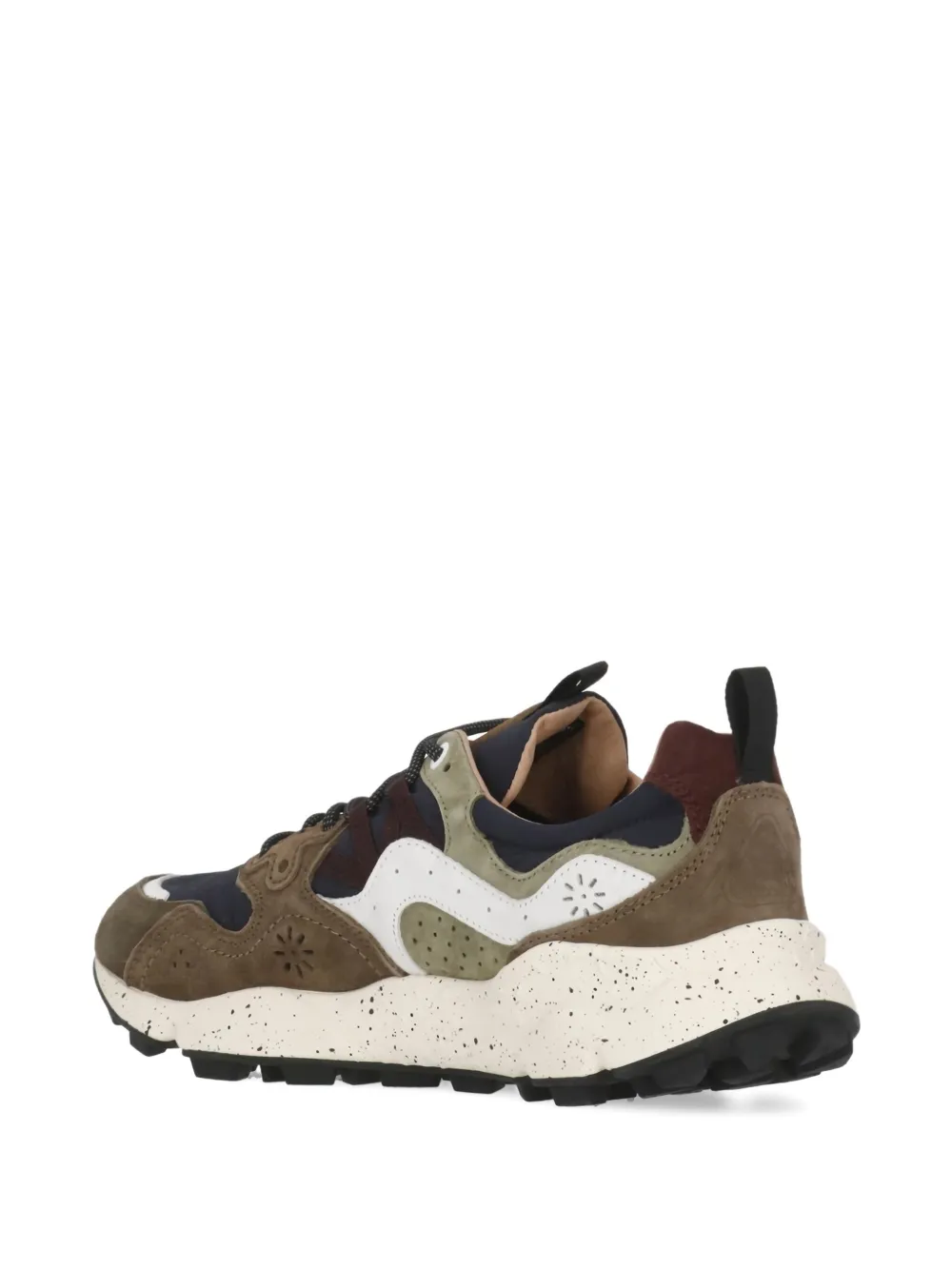 FLOWER MOUNTAIN Suède leren sneakers met logo Bruin