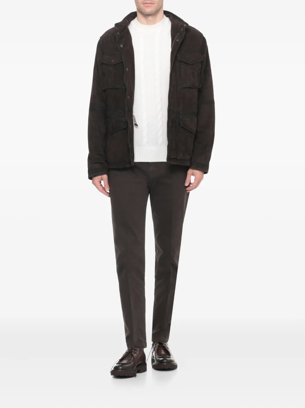 Doucal's Loafers met veters Bruin