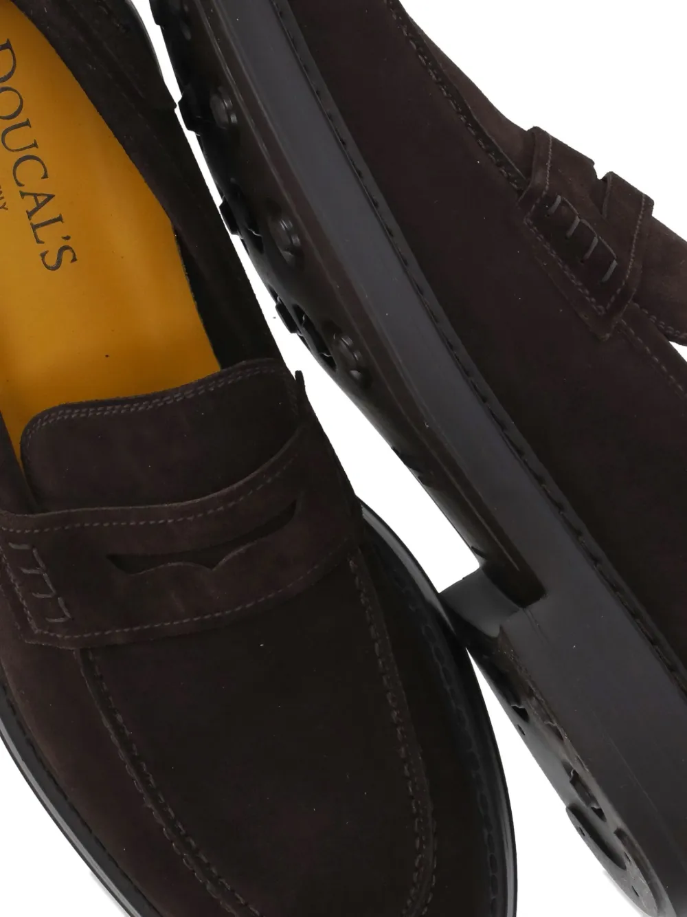 Doucal's Adler platte penny loafers Bruin