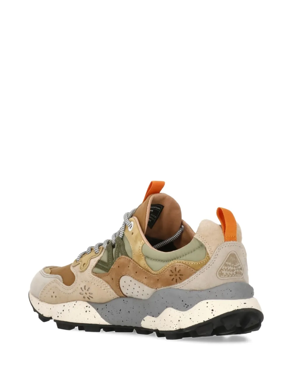 FLOWER MOUNTAIN Suède leren sneakers met logo Bruin