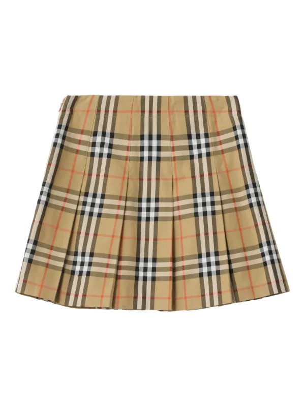Burberry Kids チェック コットンツイルスカート | ニュートラル
