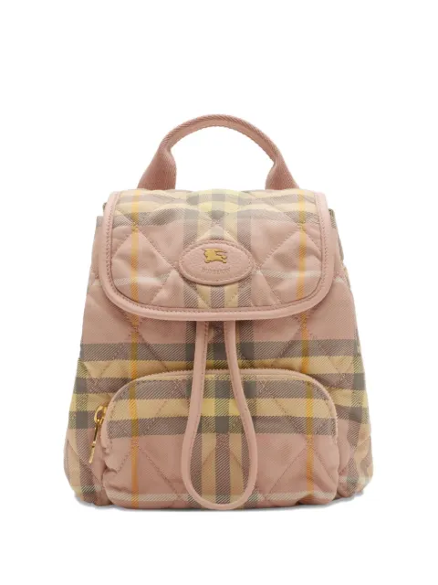 Burberry Horseshoe quilted check backpack mini bag