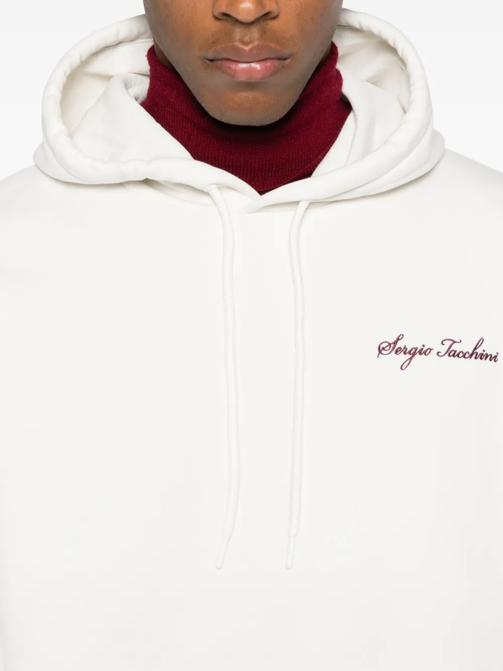Sergio Tacchini Cimabue hoodie met gestreepte afwerking Wit