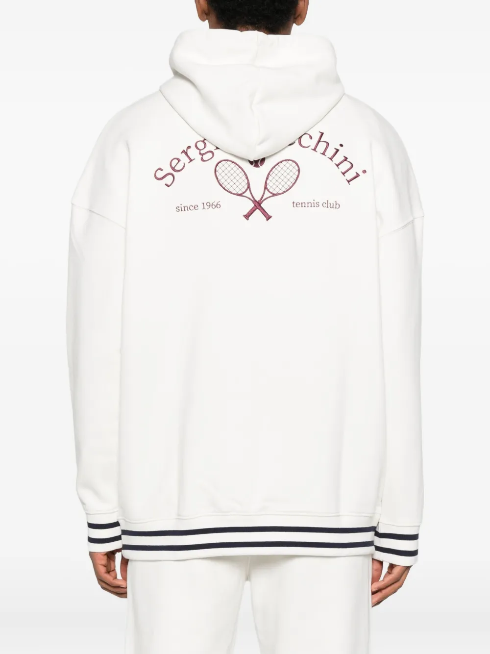 Sergio Tacchini Cimabue hoodie met gestreepte afwerking Wit