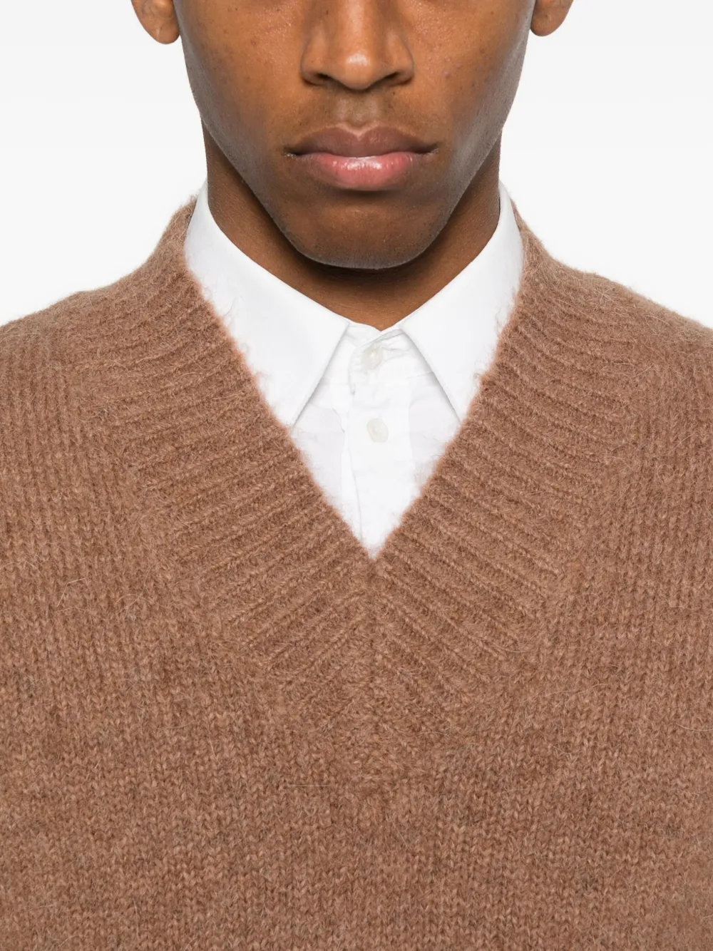 Entire Studios Deco V-neck Sweater In Brown