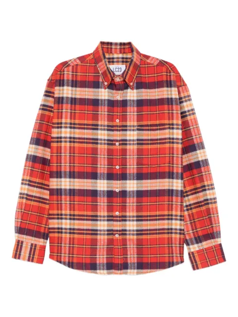 LC23 plaid-pattern pocket shirt
