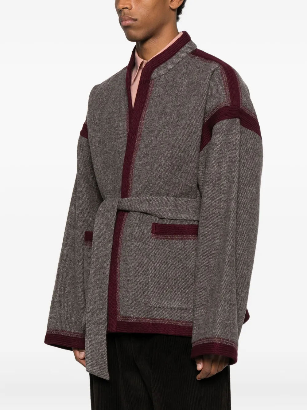 Antik Batik Jack met zak en ceintuur Grijs