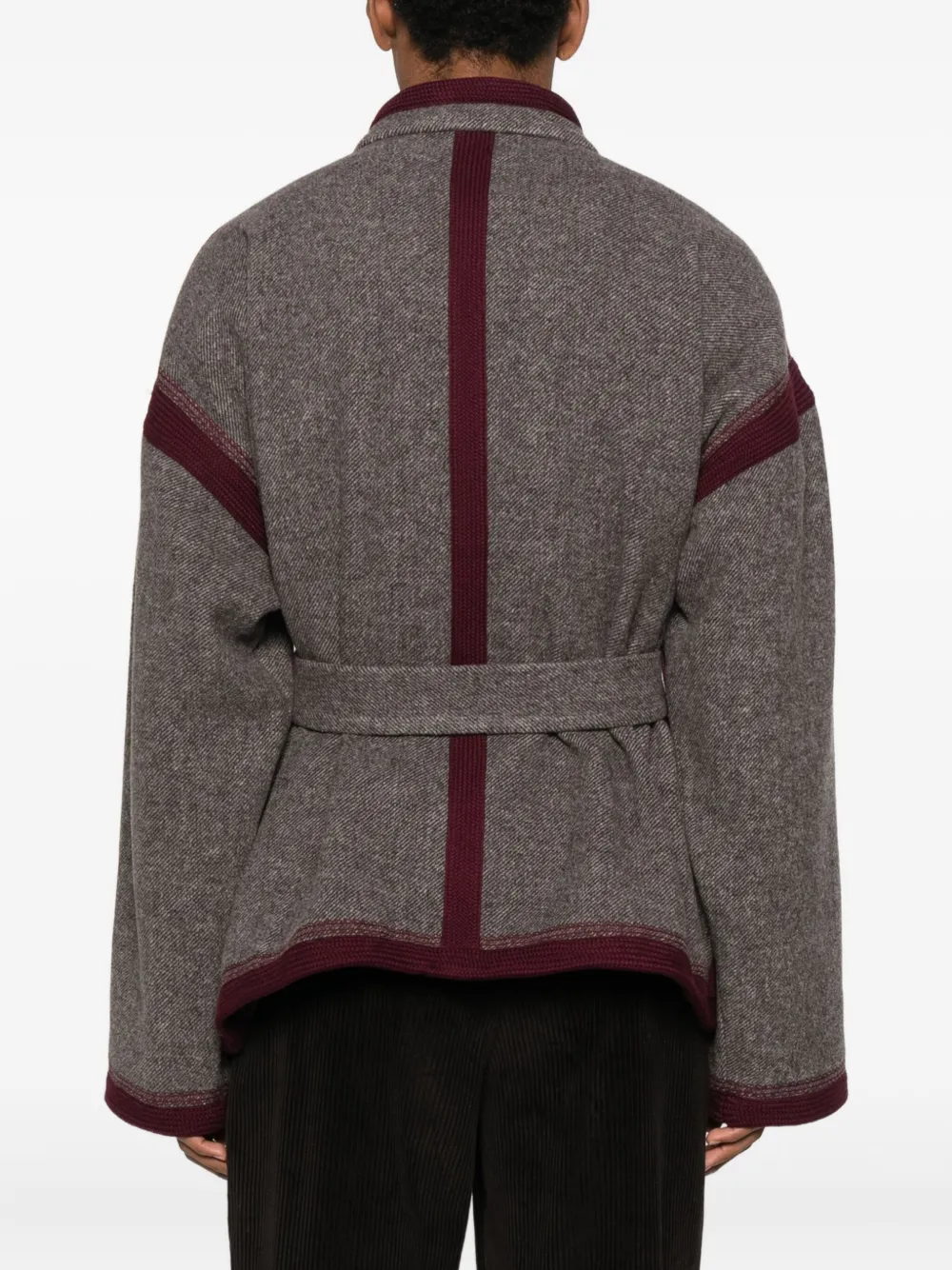 Antik Batik Jack met zak en ceintuur Grijs