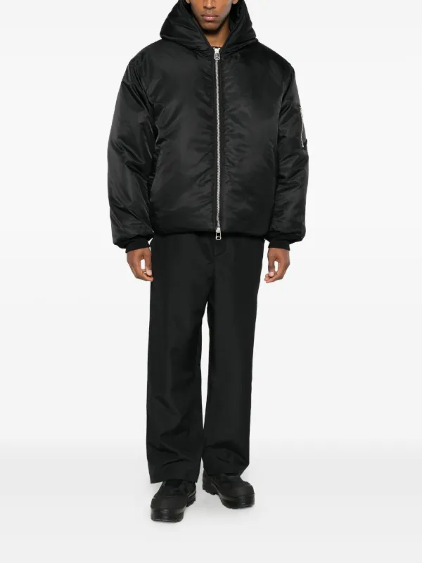 OAMC Peacemaker Hooded Zip Bomber Jacket | Black | FARFETCH