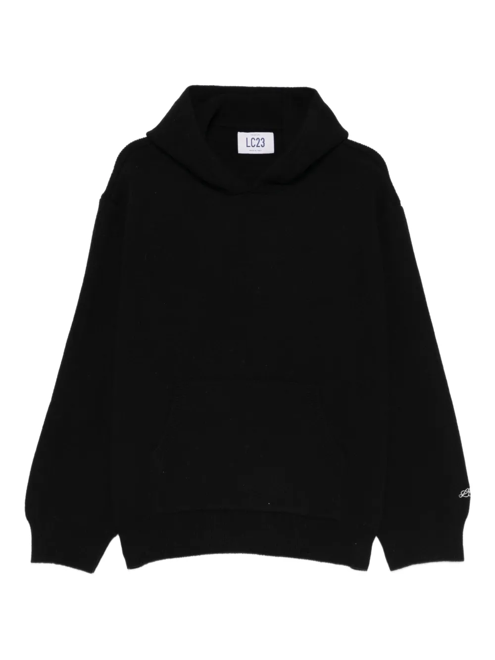 LC23 pocket long-sleeve hoodie | Black | Image 1