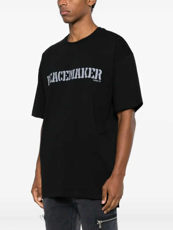 OAMC Peacemaker flower-graphic T-shirt | Black | FARFETCH RO