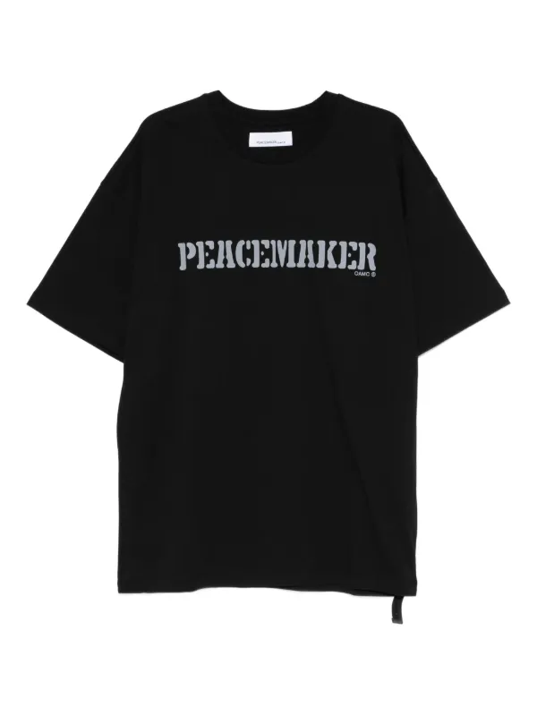 OAMC Peacemaker flower-graphic T-shirt | Black | FARFETCH RO