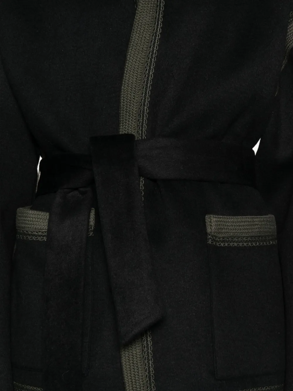 Antik Batik Jas met riem Zwart