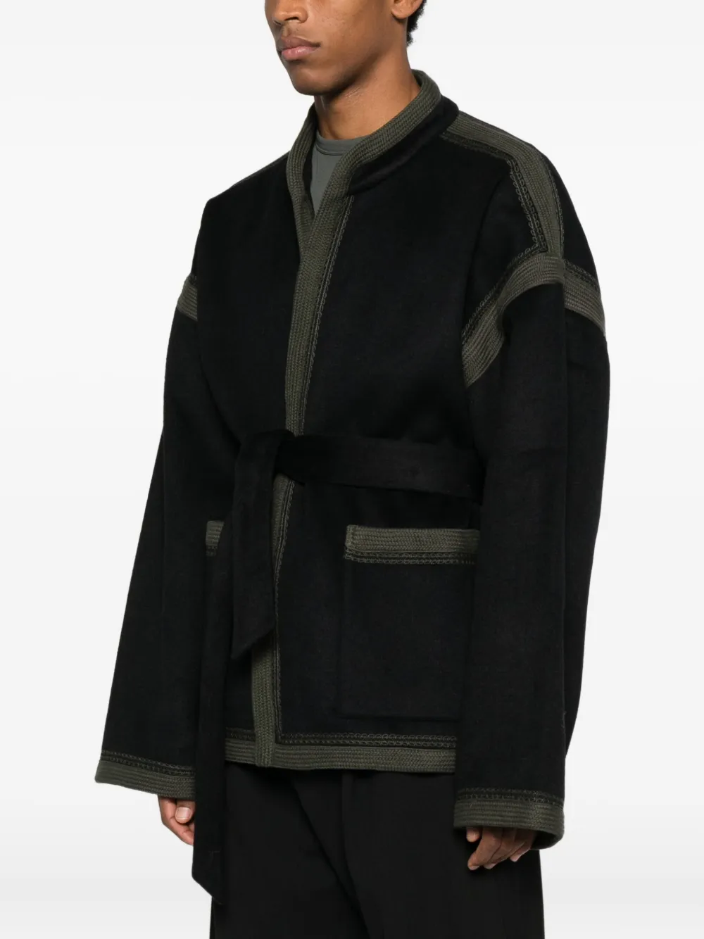 Antik Batik Jas met riem Zwart