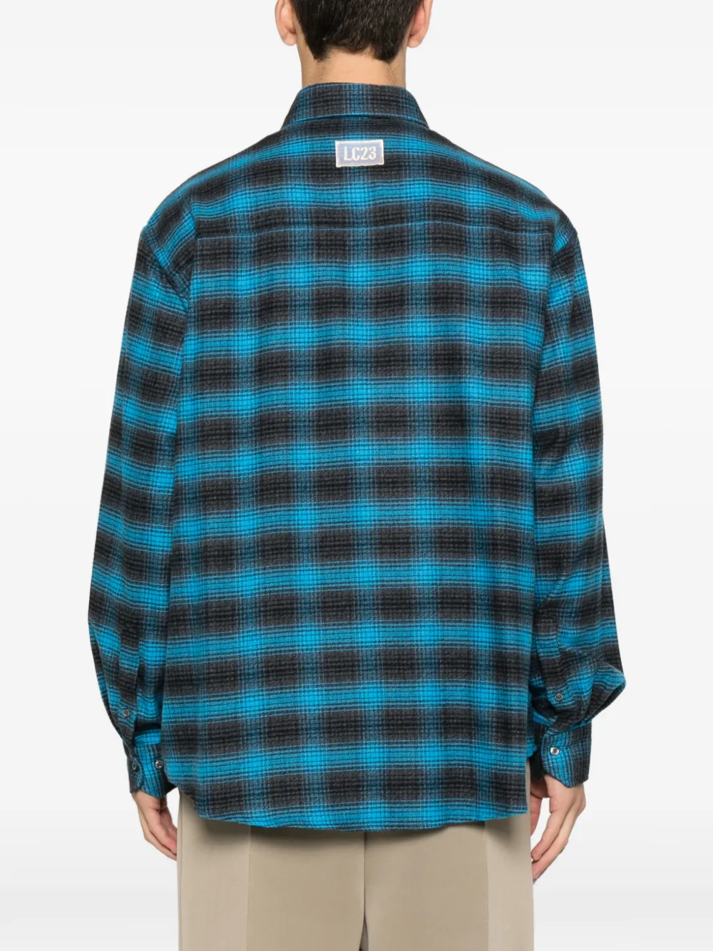 Lc23 Plaid-pattern Buttoned Shirt In Blue
