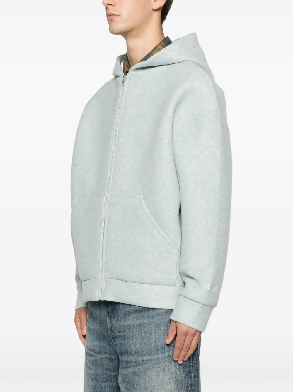 Lc23 Neoprene Wool Hoodie Clothing In Gray