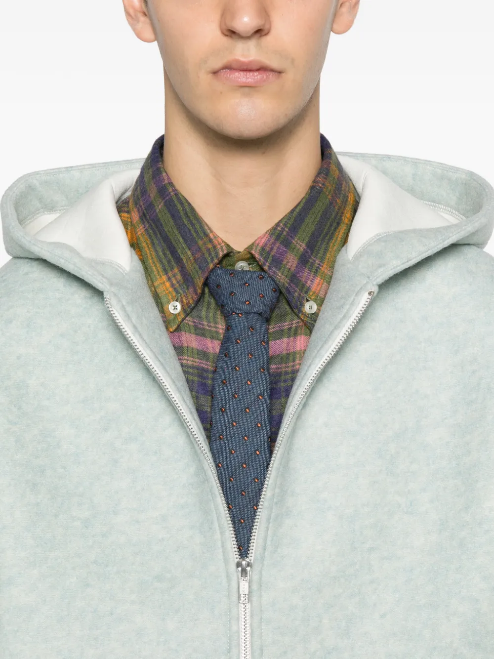 Lc23 Neoprene Wool Hoodie Clothing In Gray