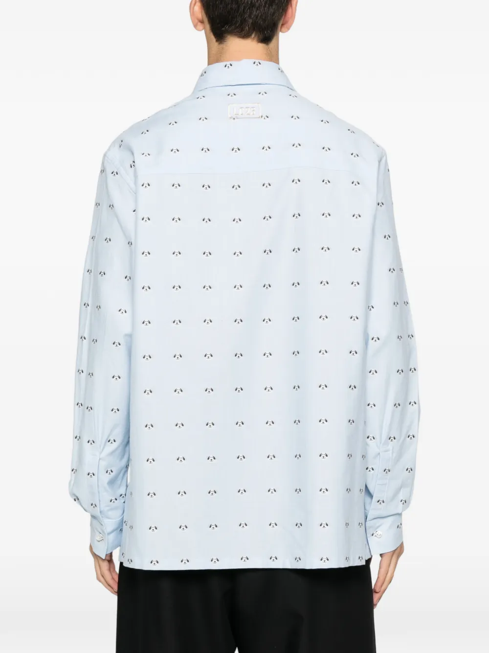 Lc23 Chest-pocket Patterned Shirt In Blue