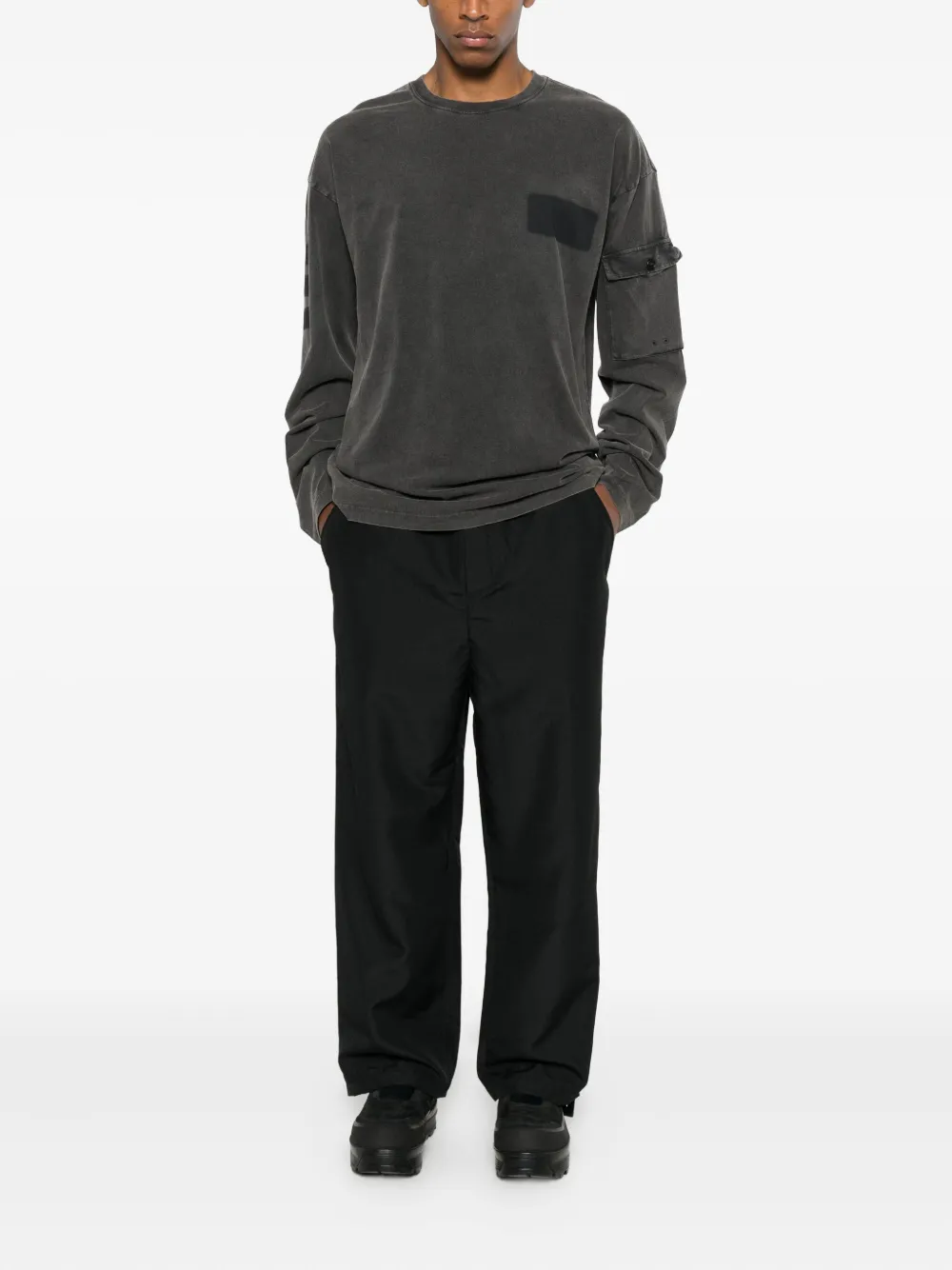 OAMC Peacemaker sleeve-pocket T-shirt - Zwart