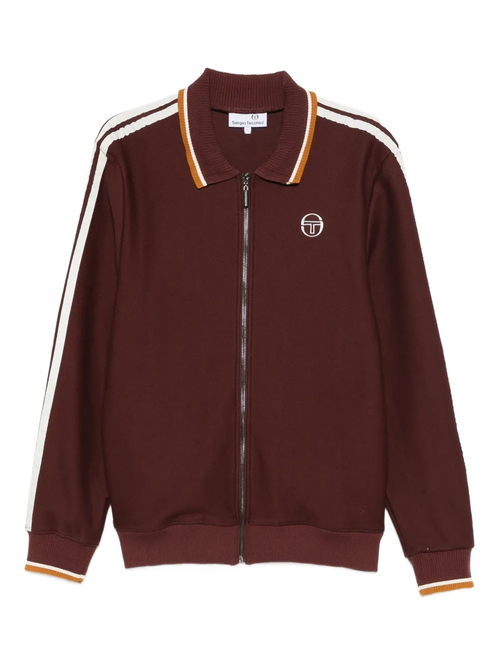 Sergio Tacchini stripe zip sweatshirt | Brown | Image 1