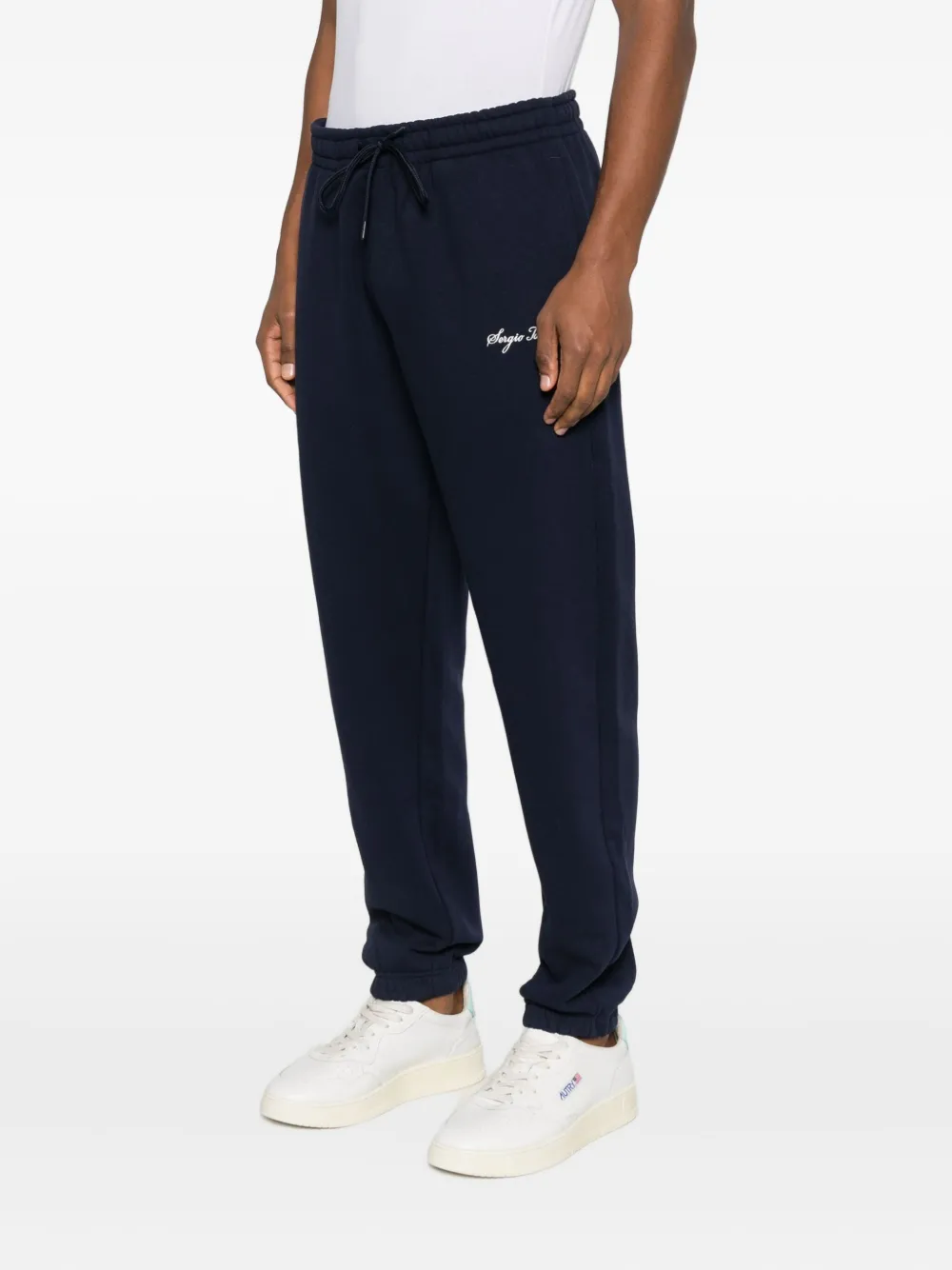 Sergio Tacchini Signature-logo Trousers In Blue