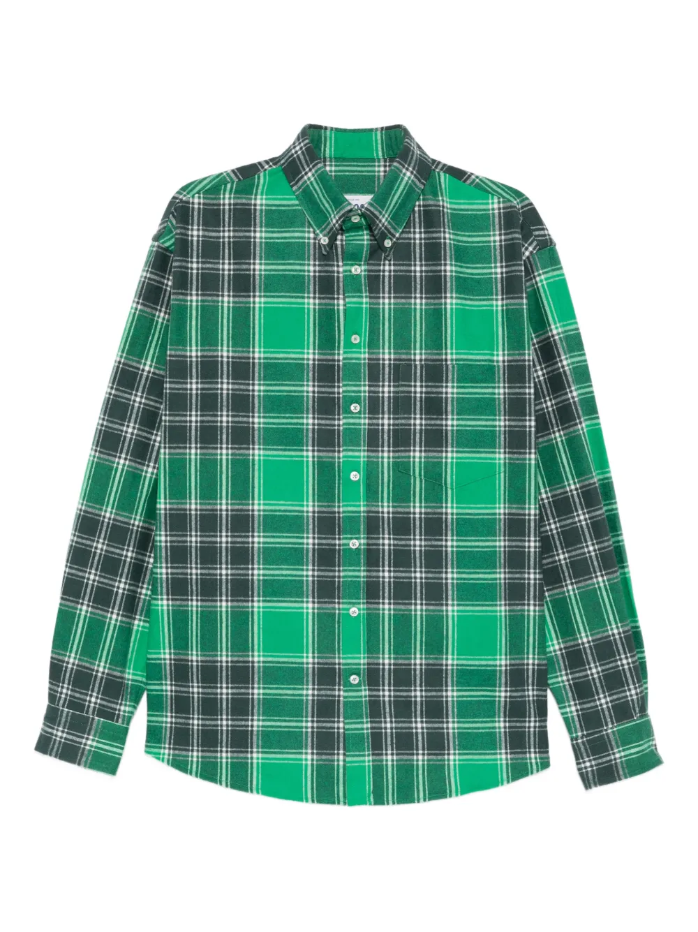 LC23 plaid-pattern pocket shirt | Green | Image 1