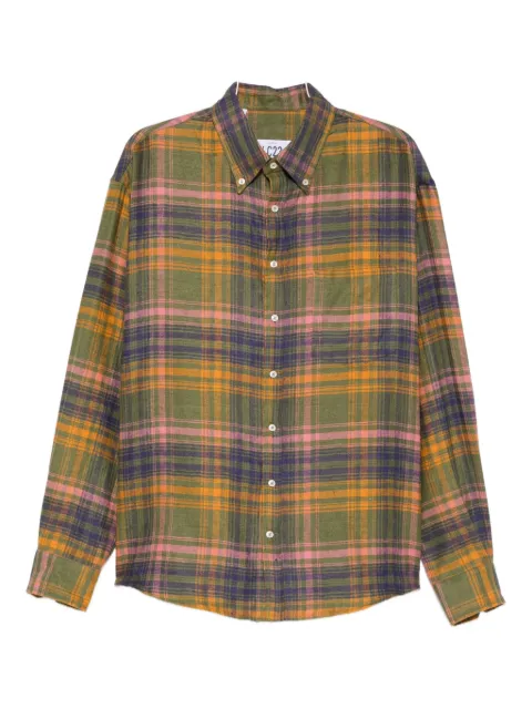 LC23 plaid-pattern chest-pocket shirt