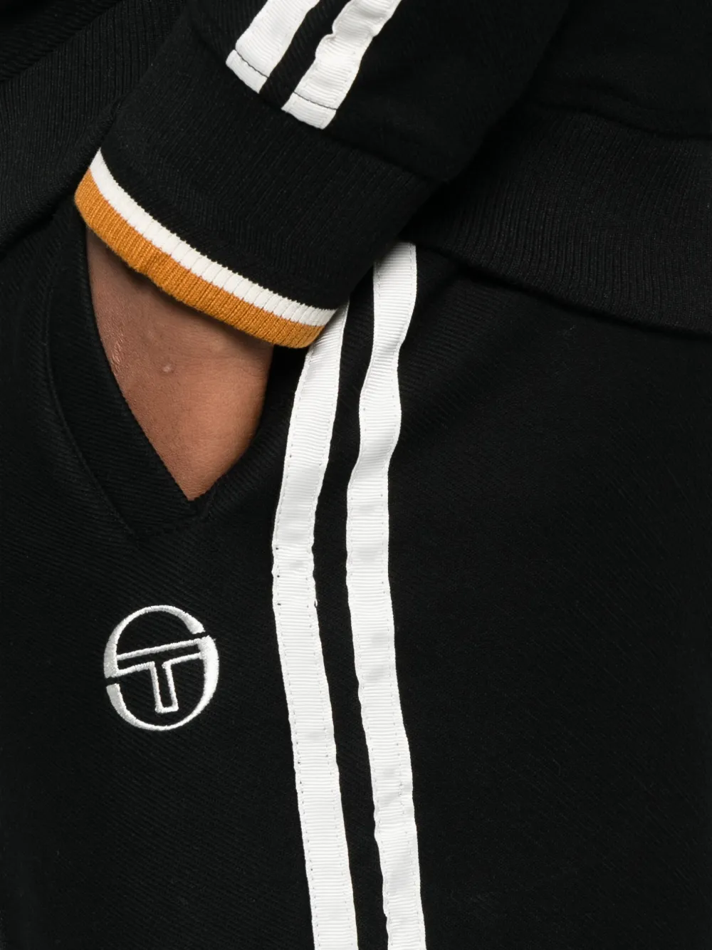 Sergio Tacchini Broek met logostreep Zwart
