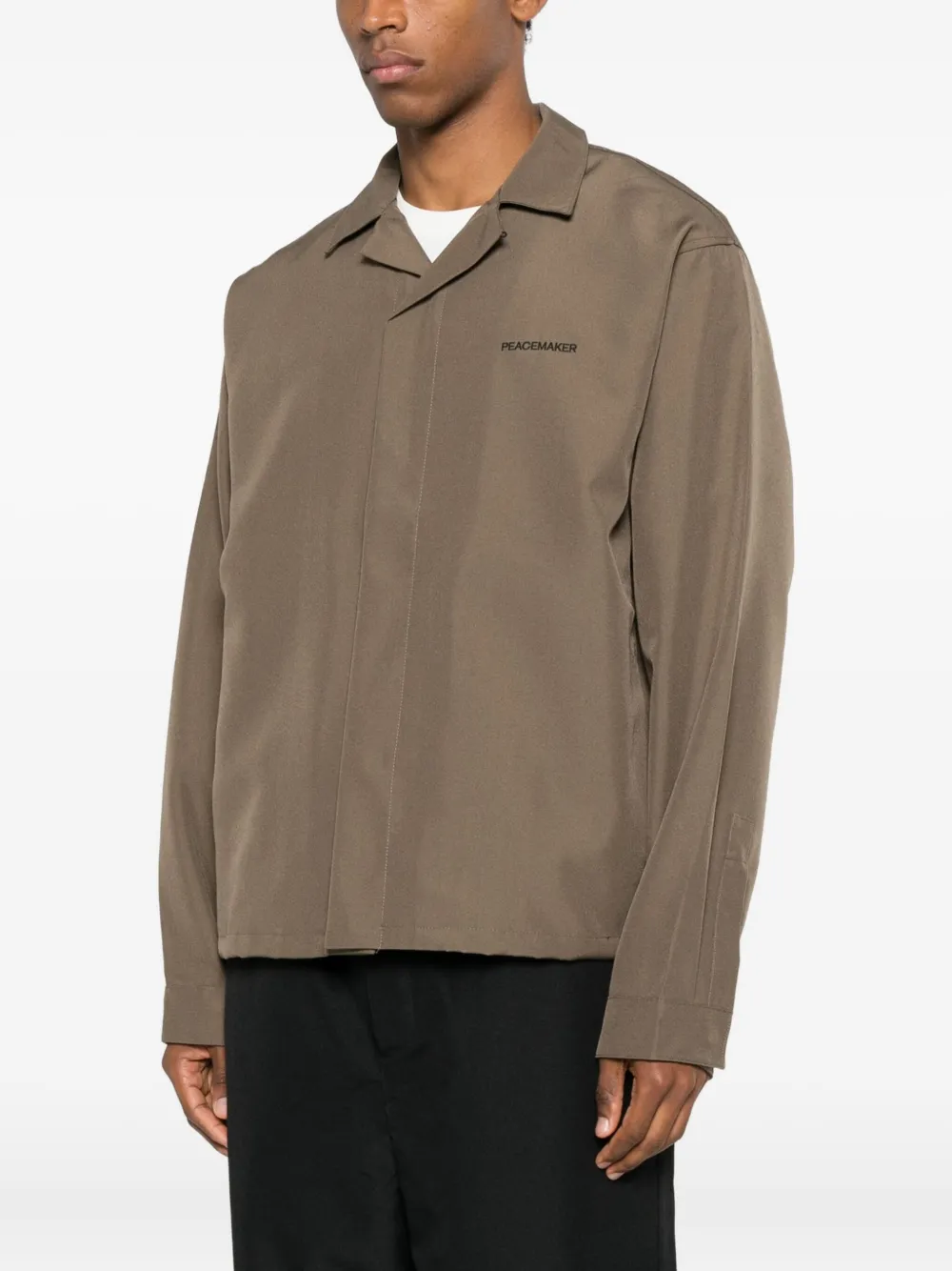 OAMC Peacemaker Shirtjack met geborduurd logo Groen