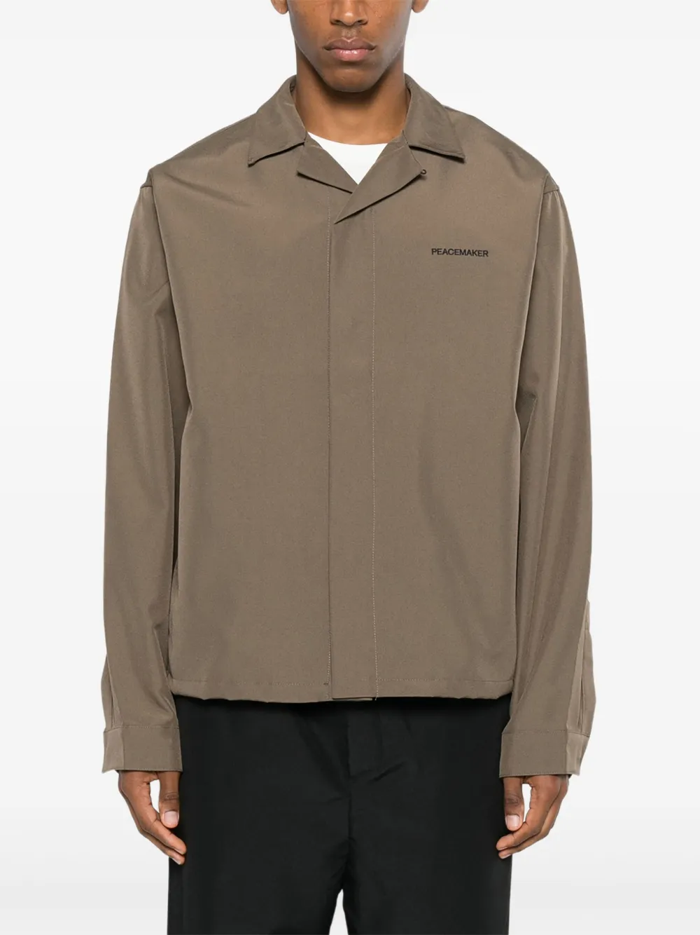 OAMC Peacemaker Shirtjack met geborduurd logo Groen