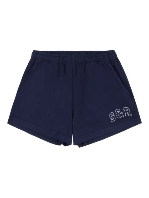 Sporty & Rich elasticated embroidered shorts