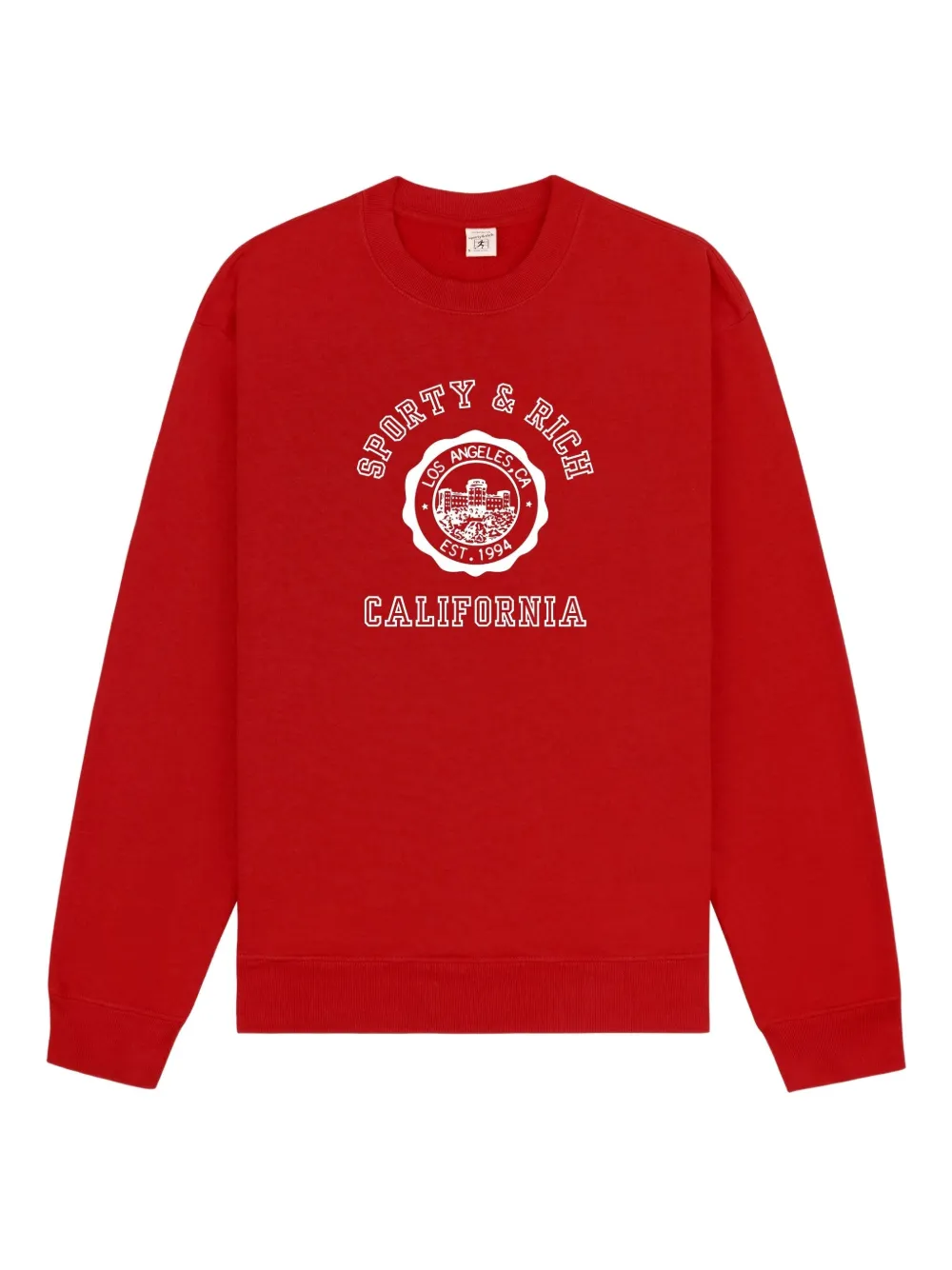 Sporty And Rich Graphic Print Sweatshirt In Red
