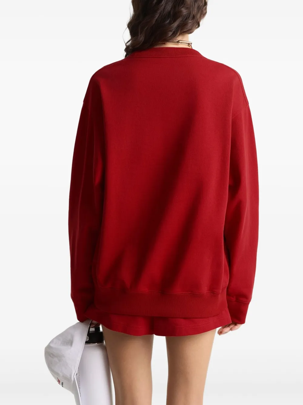 Sporty And Rich Graphic Print Sweatshirt In Red
