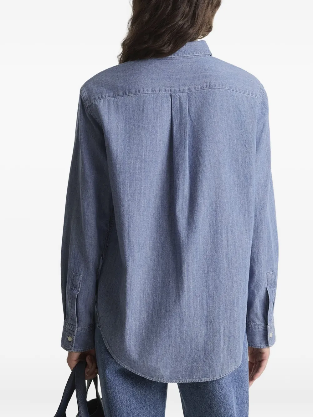 Sporty & Rich Blouse met geborduurde zak Blauw