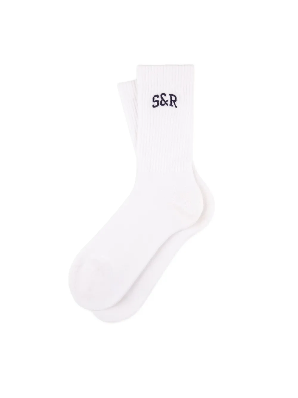 Sporty And Rich Logo Socks In White