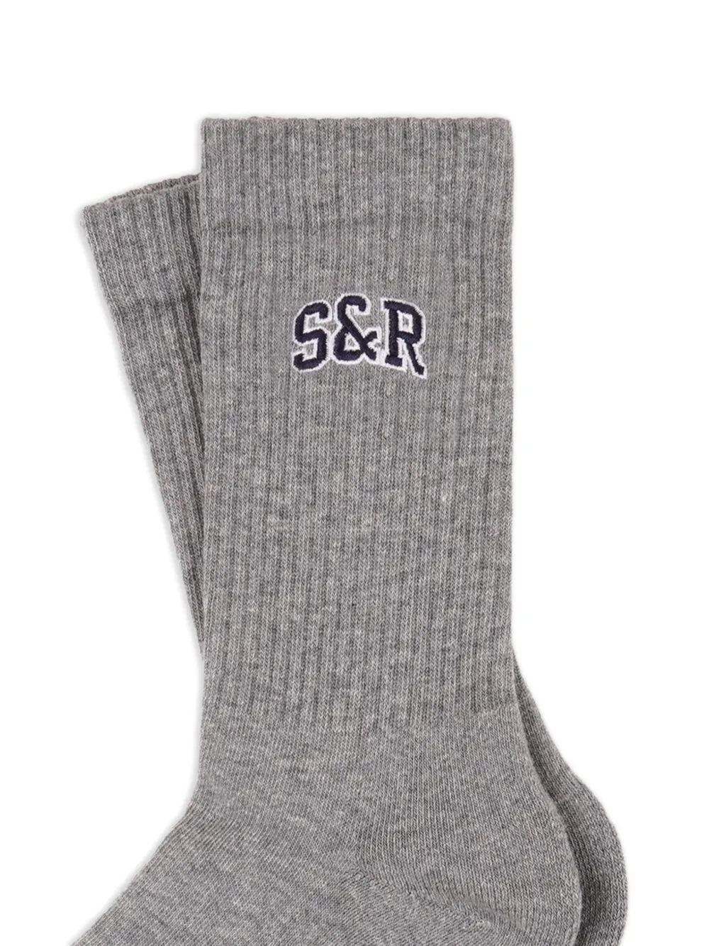 Sporty & Rich Sokken met borduurwerk Grijs