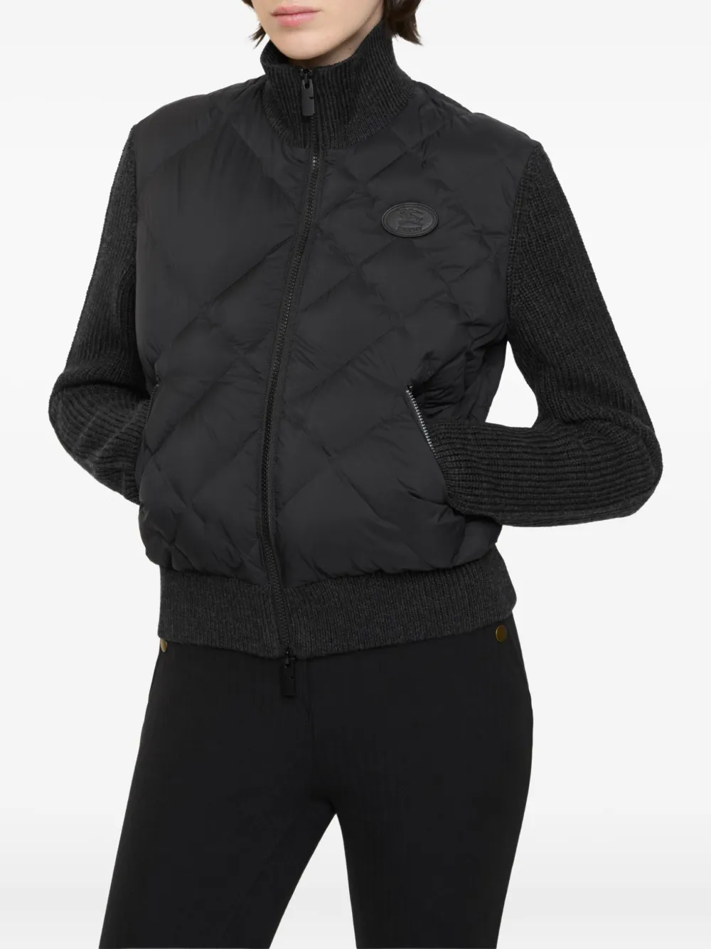 Burberry Quilted Wool-blend Jacket In Black