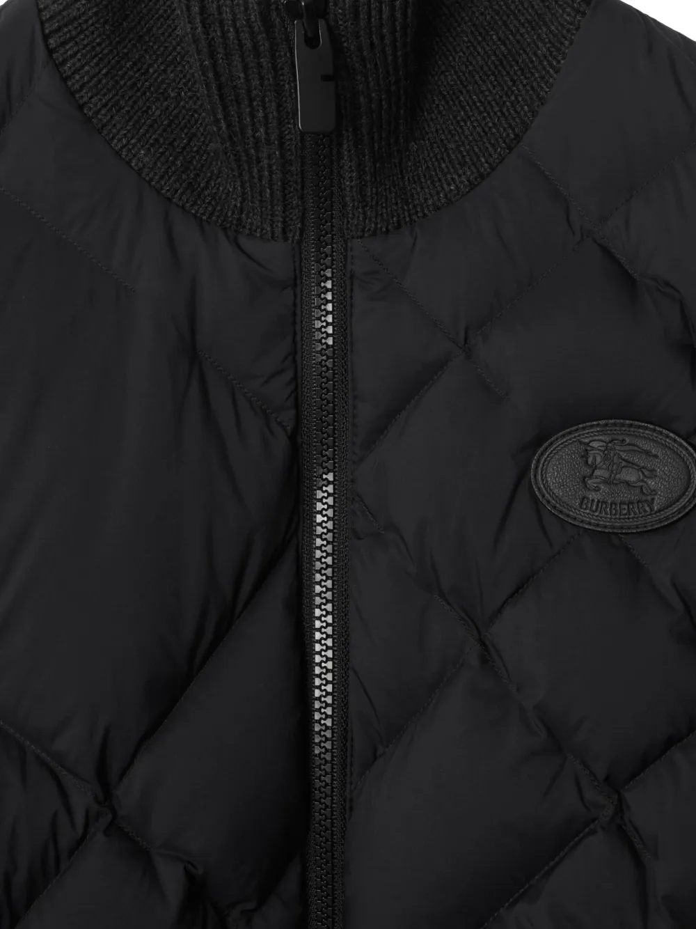 Burberry Quilted Wool-blend Jacket In Black
