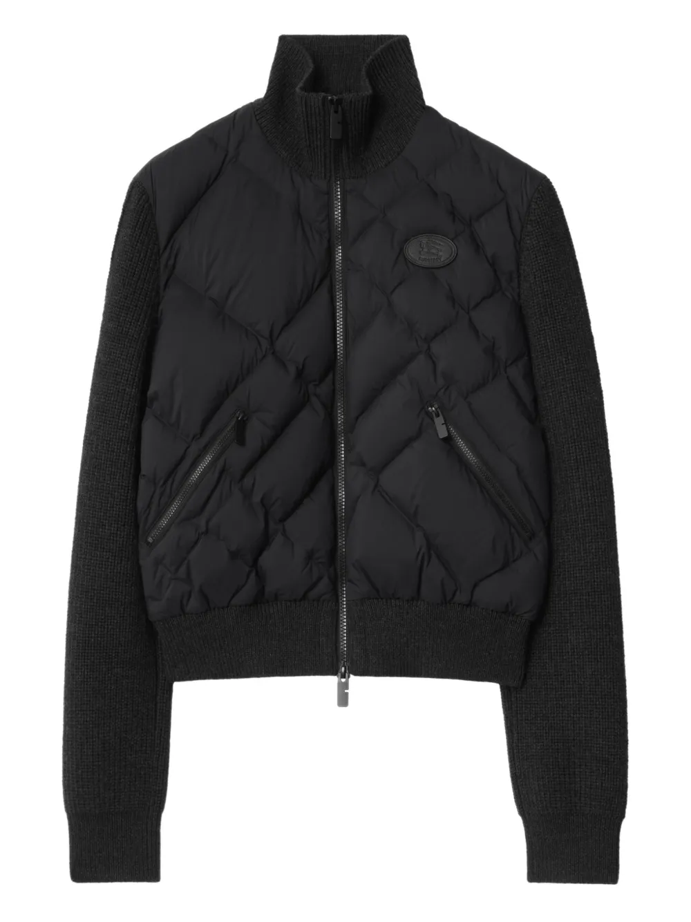 Burberry Quilted Wool-blend Jacket In Black