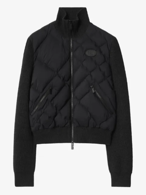 Burberry Check-stitch nylon and wool jacket