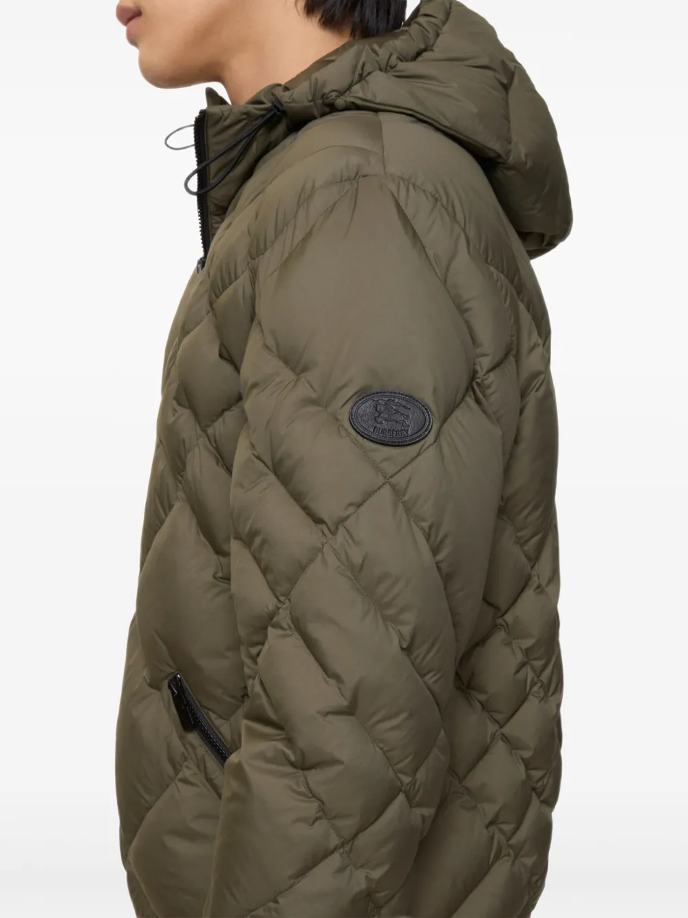 Burberry Gevoerd jack met capuchon Groen