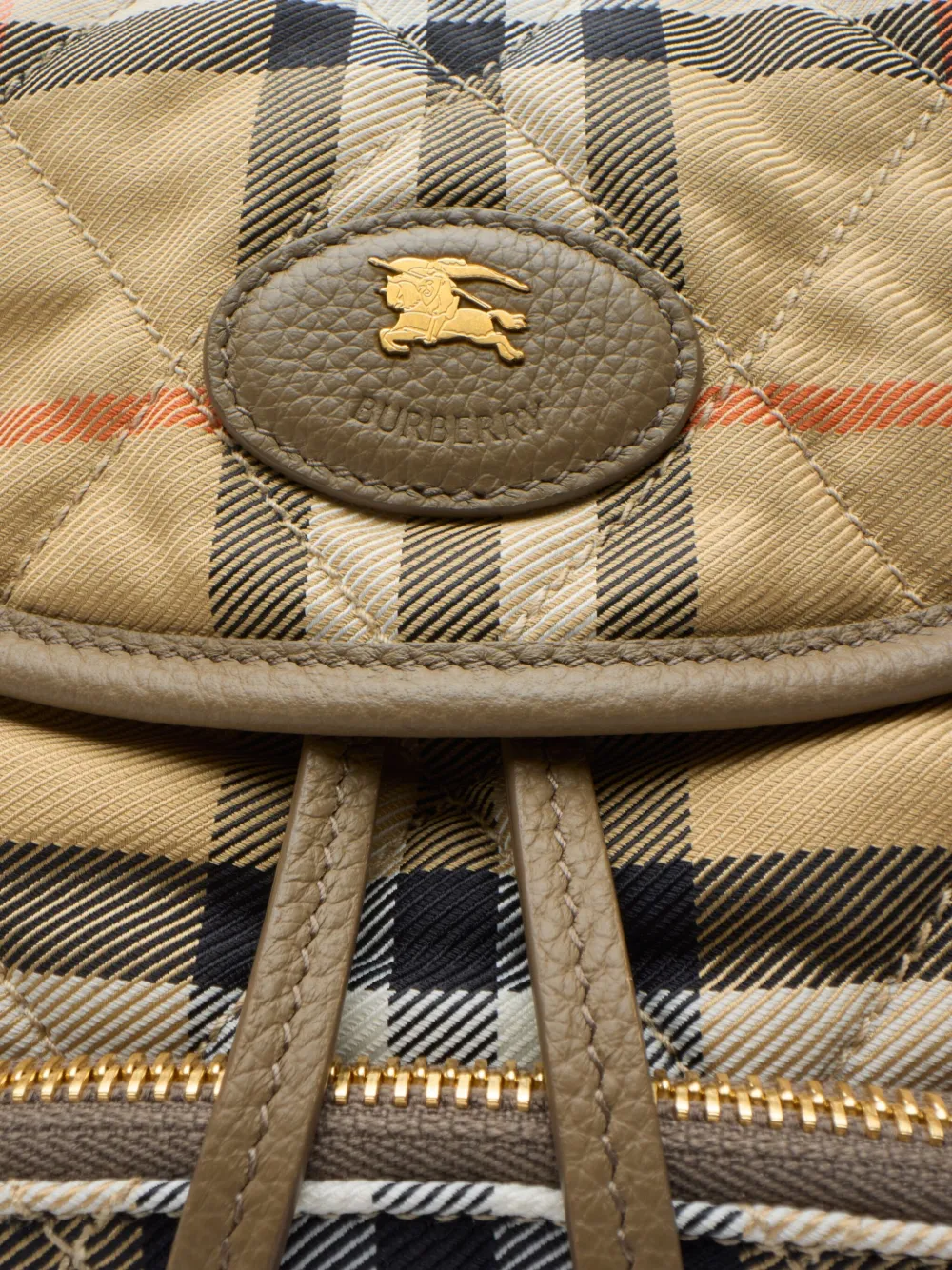 Burberry Mini Horseshoe Quilted Nylon Backpack Bags In Neutral