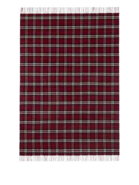 Burberry checked fringed cashmere blanket (200cm x 140cm)