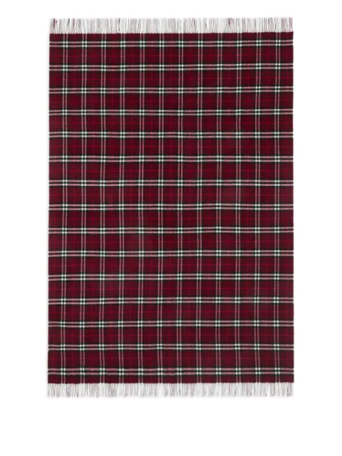 Burberry checked fringed cashmere blanket (200cm x 140cm)